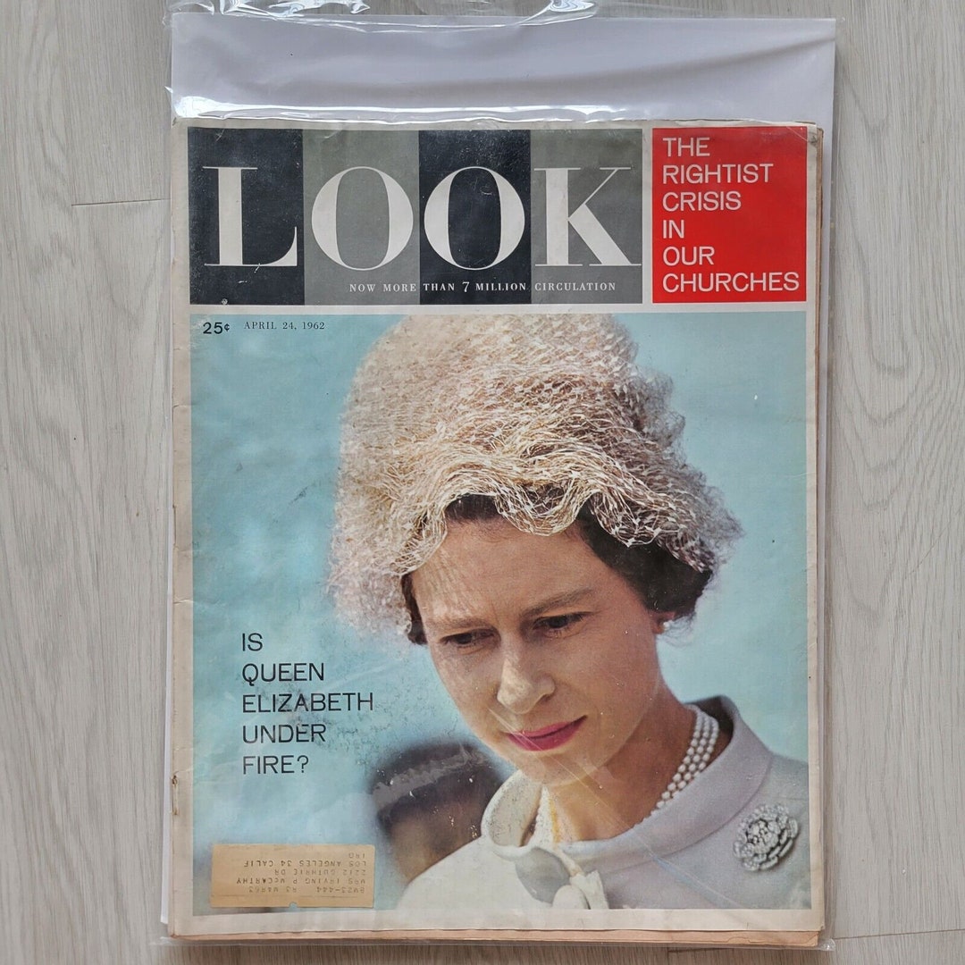 Vintage Look Magazine April 24 1962 is Queen Elizabeth Under Etsy