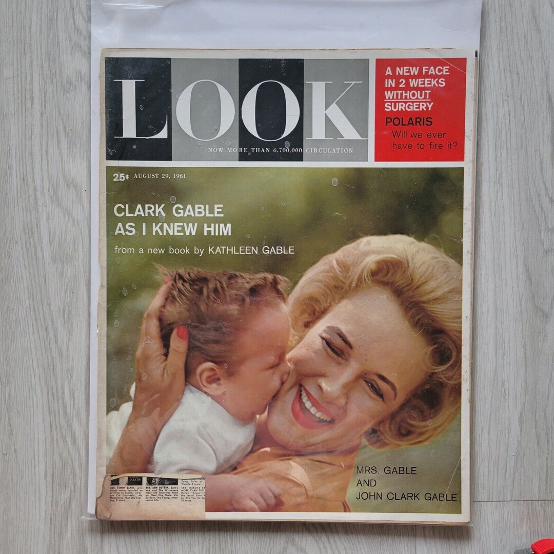 Vintage Look Magazine Clark Gable August 29, 1961 Etsy