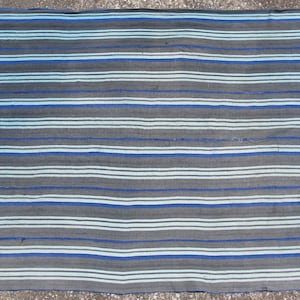 Vintage African indigo cloth Mossi People Burkina Faso cotton 39x59in #11714