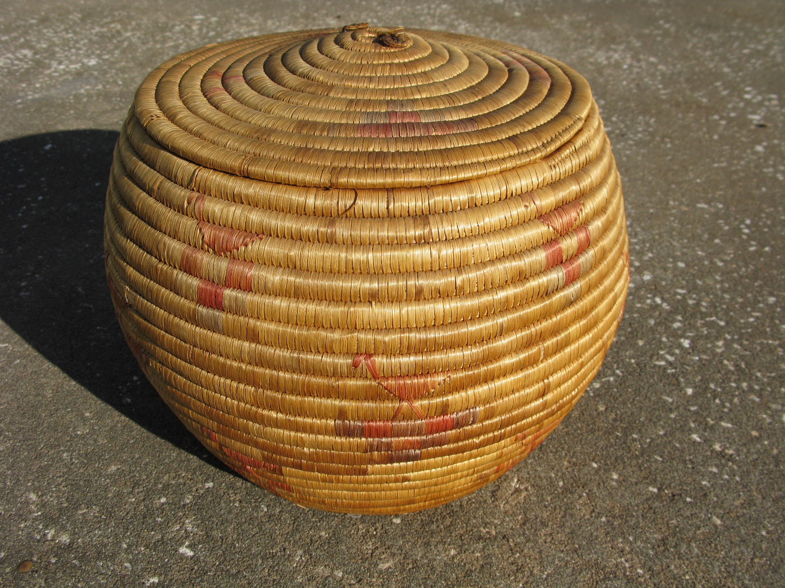 Antique large coiled grass Eskimo basket Inuit Yupik Alaska Etsy
