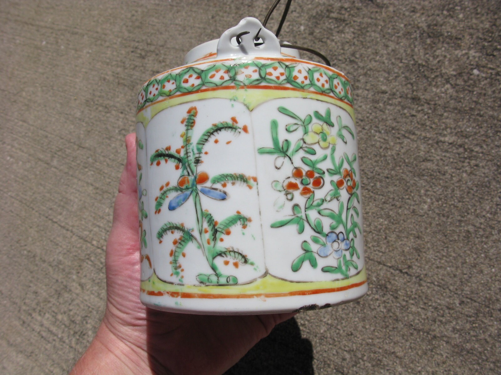 Antique Chinese Porcelain Teapot Hand Painted Enamels in Etsy