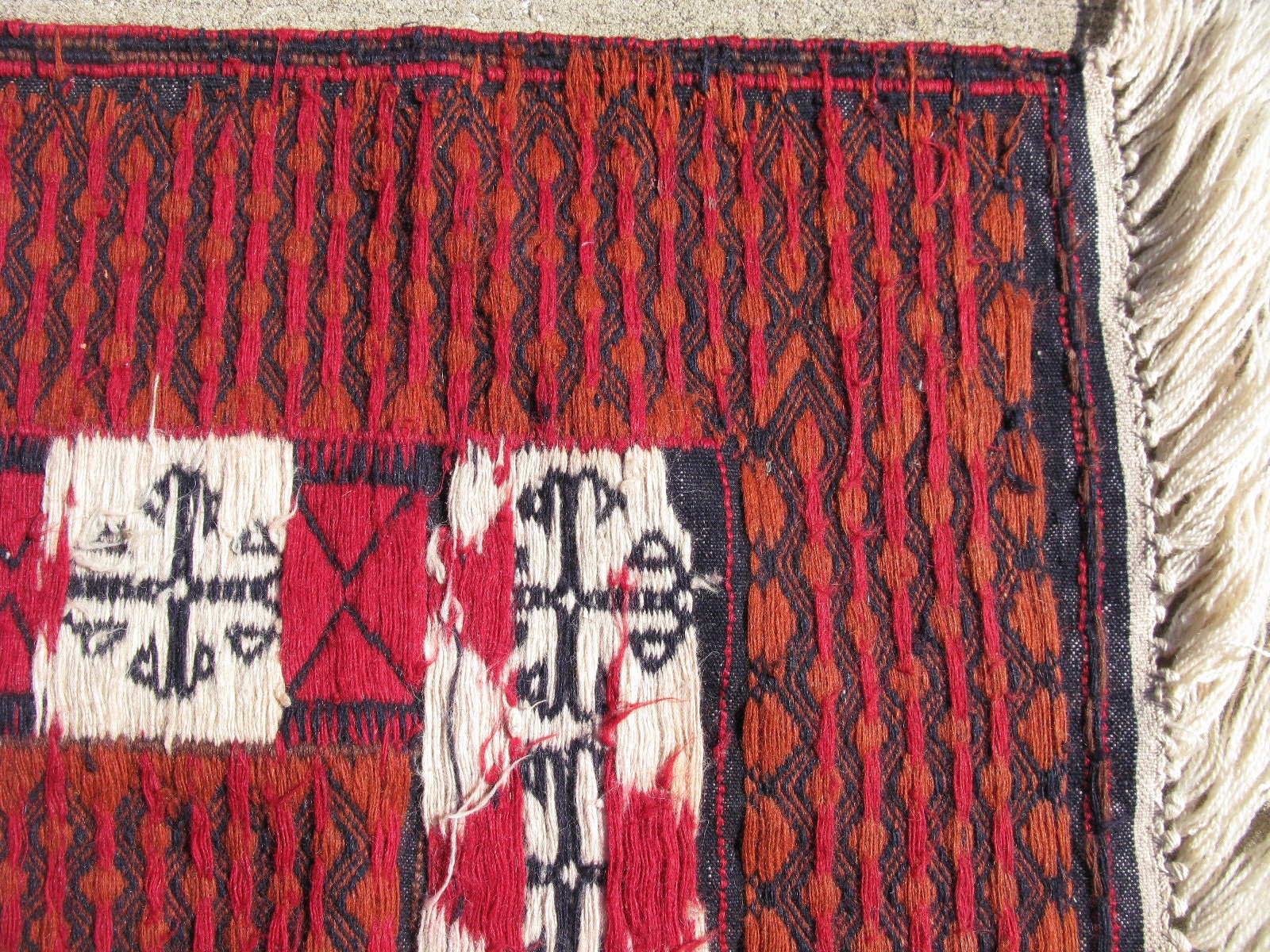 Kilim sofra rug eating cloth Afghanistan purple black wool Etsy