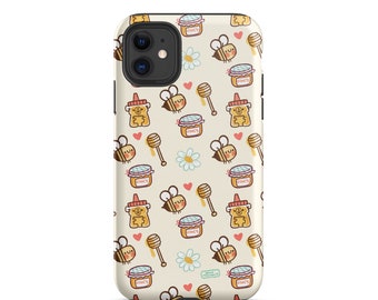 iPhone 11 Case Cute Bee Phone Case Honey Bear Cute iPhone 13 Case Tough iPhone Case Flower Phone Case