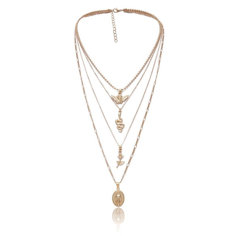 The four multilayered necklaces