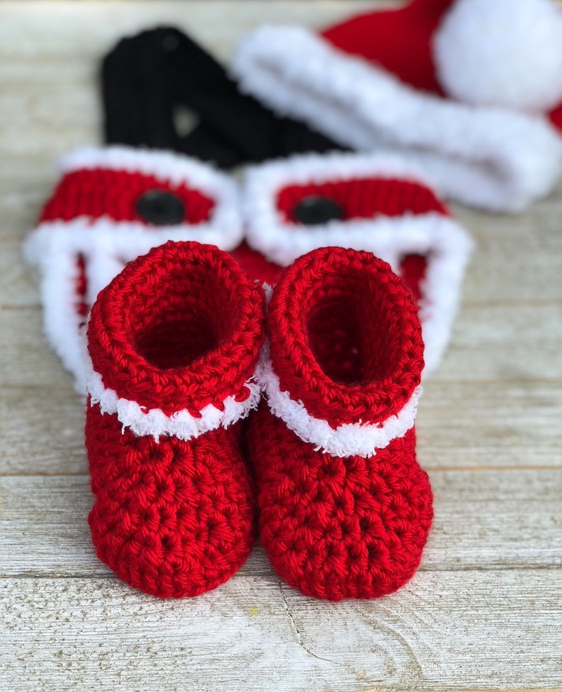 baby santa hat Christmas gift Christmas first outfit Christmas hat Santa Diaper Cover- Christmas Infant Crochet santa hat set Santa