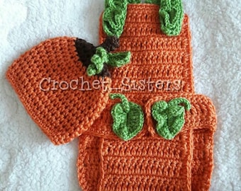 Crochet Pumpkin Baby costume - Halloween - pumpkin costume - pumpkin patch - fall - baby shower gift