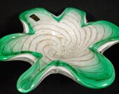 Italian FRATELLI TOSO Murano Italy Venetian Castle Art Glass Bowl