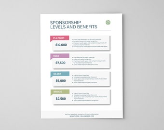 Event Sponsorship Levels Template Fundraiser Sponsorship Levels and Event Sponsorship Levels Template Fundraiser Sponsorship Levels and