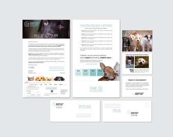 Direct Mail Campaign Kit for Nonprofits & Charities | Solicitation Letter | End of Year Giving Campaign | Canva Template