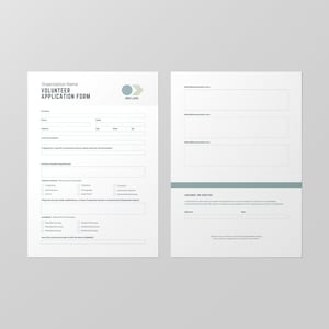 Plantilla de solicitud de voluntario/Voluntario de organización sin fines de lucro/Plantilla de Canva