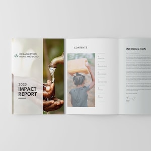 Nonprofit Impact Report Template | Annual Report | Canva Template