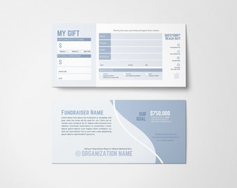 Donation Pledge Card | Donor Pledge Card Template | Customizable Template