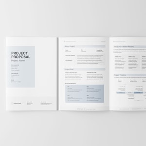 Modello di proposta di progetto / Modello di proposta di progetto del cliente / Proposta breve minima / Modello Canva