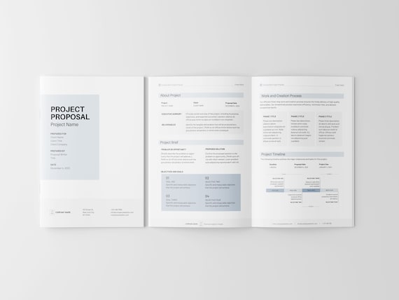 Project Proposal Template | Client Project Proposal Template | Minimal Brief Proposal |  Canva Template