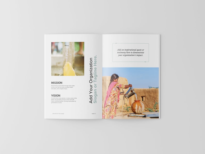 Nonprofit Impact Report Template | Annual Report | Canva Template image 2
