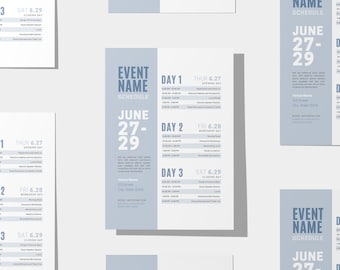 Event Program Schedule | Event Schedule Template | Event Timeline ...
