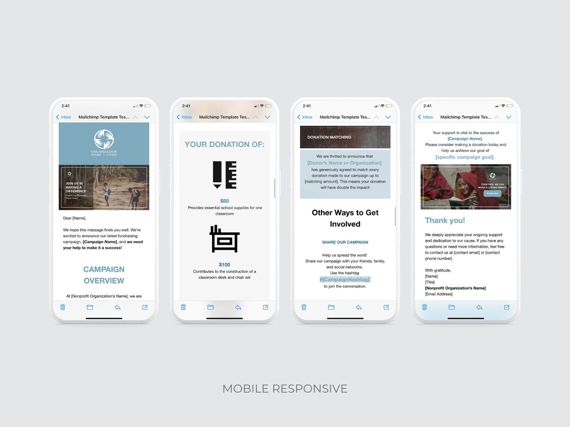 Nonprofit Fundraising Campaign Email Template| Email Template | Ready ...