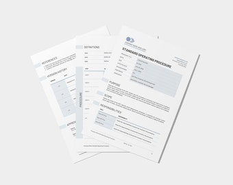Plantilla de procedimiento operativo estándar (POE) o plantilla de Canva personalizable