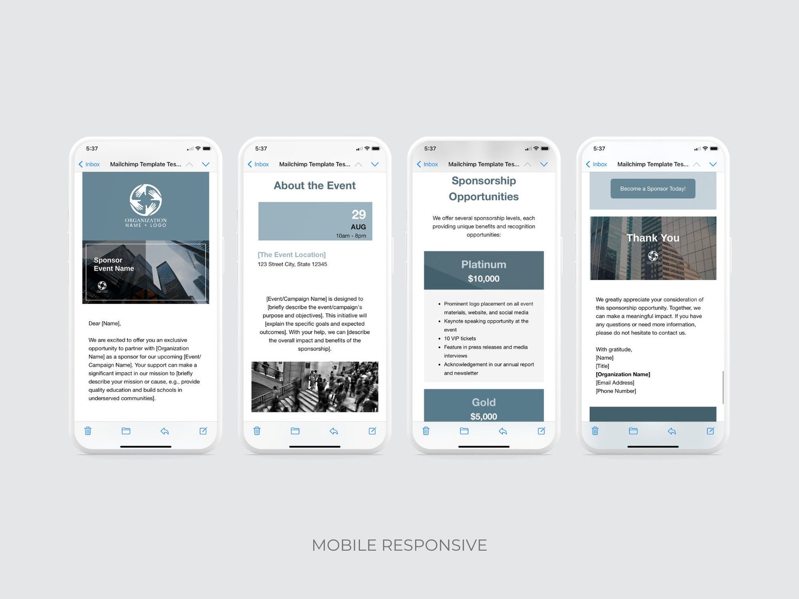 Mailchimp Event Invitation Example Sponsor Event Email Template| Email Template | Ready-made Mailchimp ...