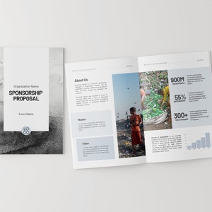 Sponsorship Proposal Template | Nonprofit Event Sponsorship | Fundraising Event | Sponsor Levels | Canva Template