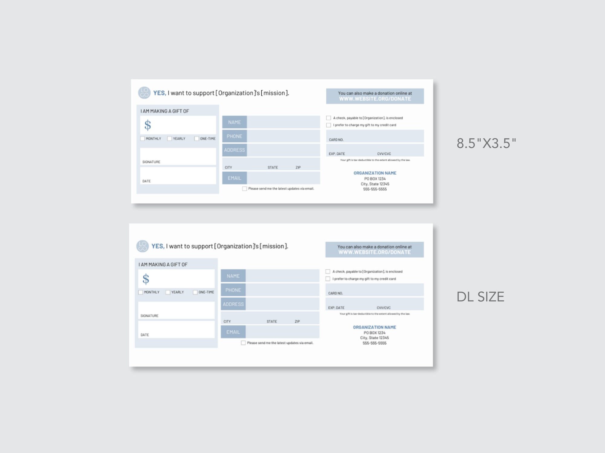 Donation Card Donor Reply Card Template Customizable Template Etsy Donation Card Donor Reply Card Template Customizable Template Etsy
