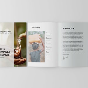 Nonprofit Impact Report Template | Annual Report | Canva Template