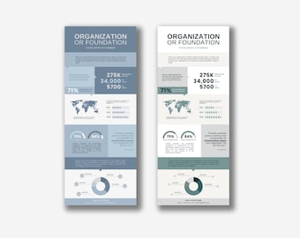 Impact by Numbers Infographic Template | Nonprofit Infographic | End of Year Report