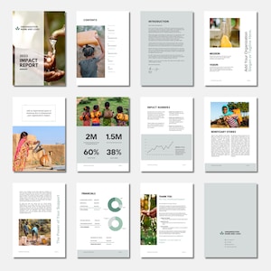 Nonprofit Impact Report Template | Annual Report | Canva Template image 6