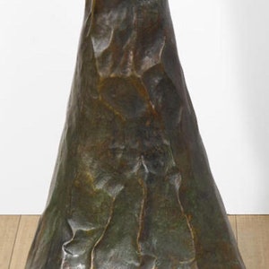 Rare Angel Botello Brutalist Bronze Vintage Sculpture Tall Girl Titled Diana 1983 Signed Puerto Rico image 6