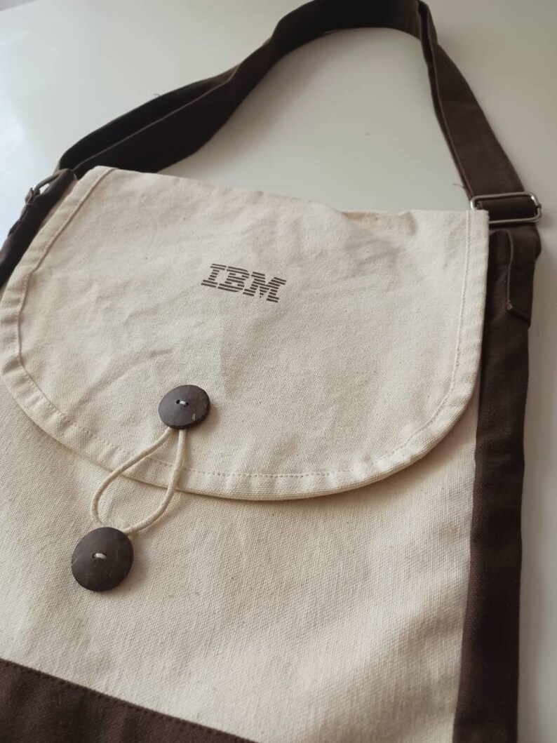 IBM Canvas Messenger Bag Rare New Old Stock image 4