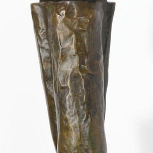 Rare Angel Botello Brutalist Bronze Vintage Sculpture Tall Girl Titled Diana 1983 Signed Puerto Rico image 5