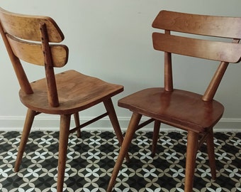 Sculptural Chair Pair Midcentury france marolles 1950s Charlotte Perriand french