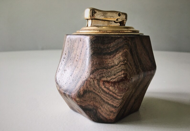 Brazilian Rosewood Table Lighter mid century vintqge Jacaranda image 4