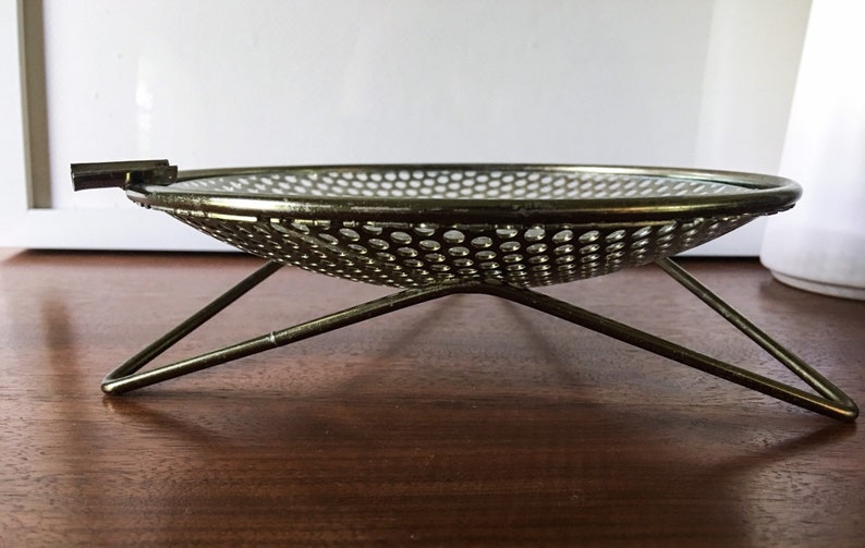 Perforated Metal Atomic Dish Catchall Nº S30 by Richard Galef Ravenware 50s Ashtray image 2