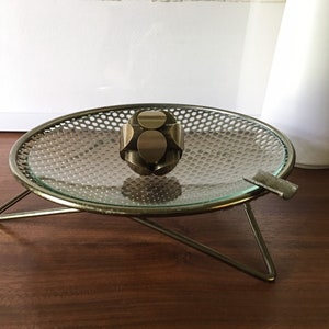 Perforated Metal Atomic Dish Catchall Nº S30 by Richard Galef Ravenware 50s Ashtray image 3