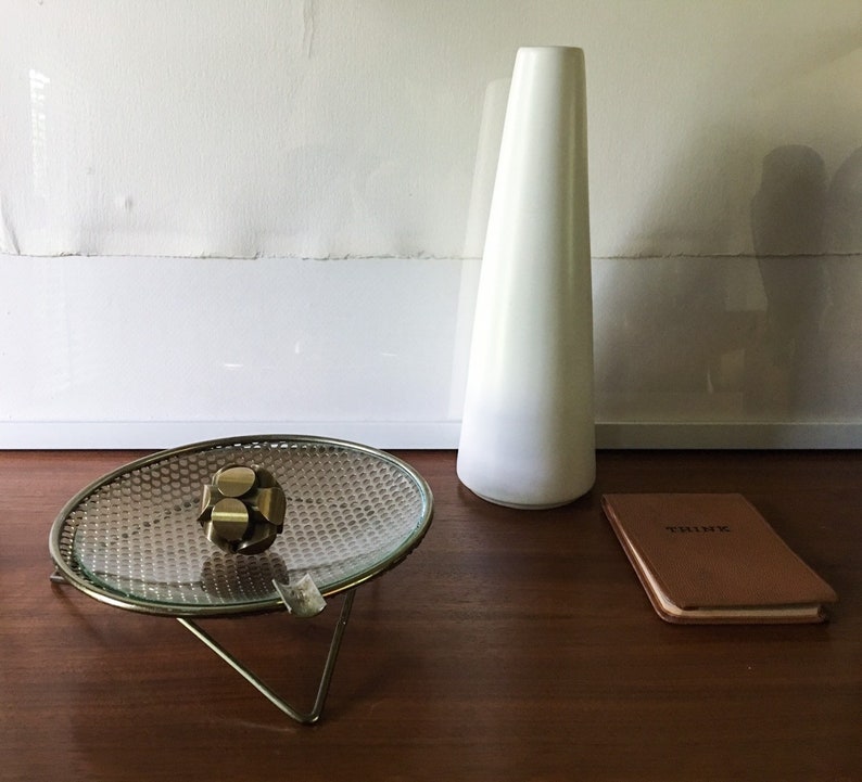 Perforated Metal Atomic Dish Catchall Nº S30 by Richard Galef Ravenware 50s Ashtray image 4