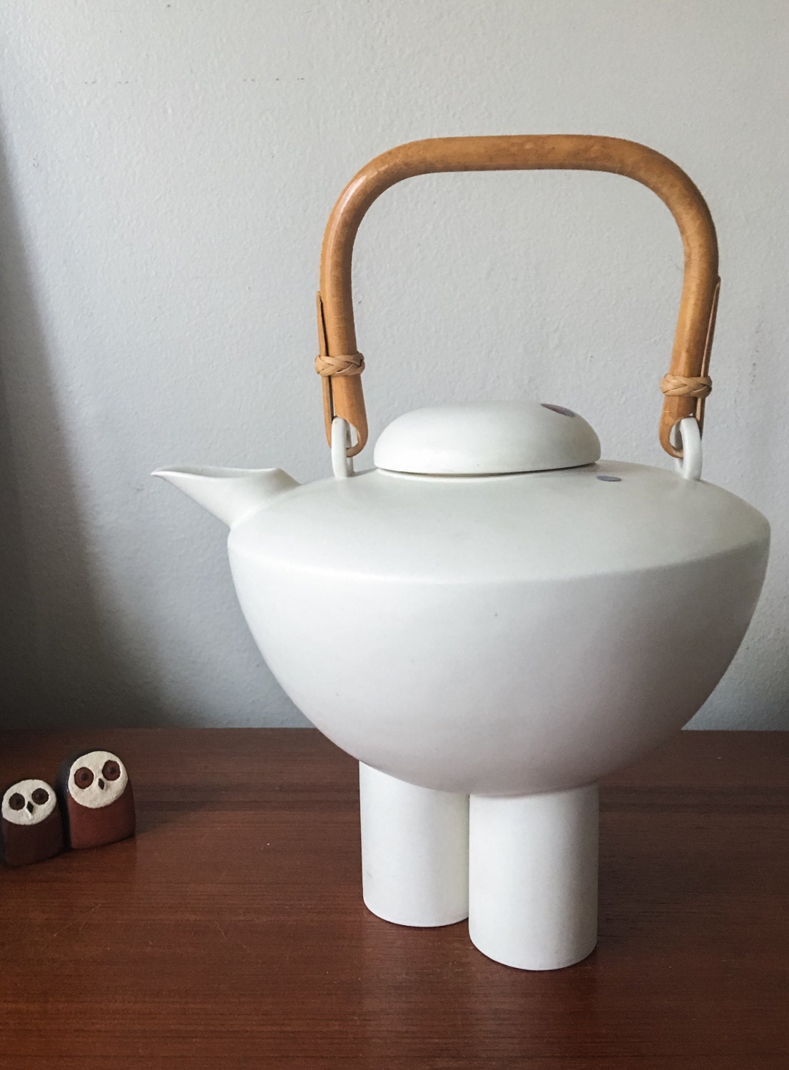 Post Modern Sculptural Teapot Studio Pottery Rare Matte glaze Etsy