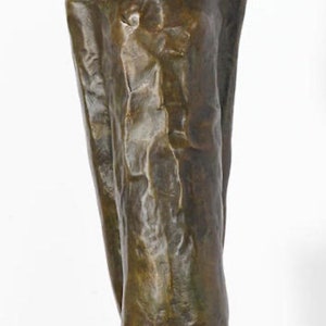 Rare Angel Botello Brutalist Bronze Vintage Sculpture Tall Girl Titled Diana 1983 Signed Puerto Rico image 8