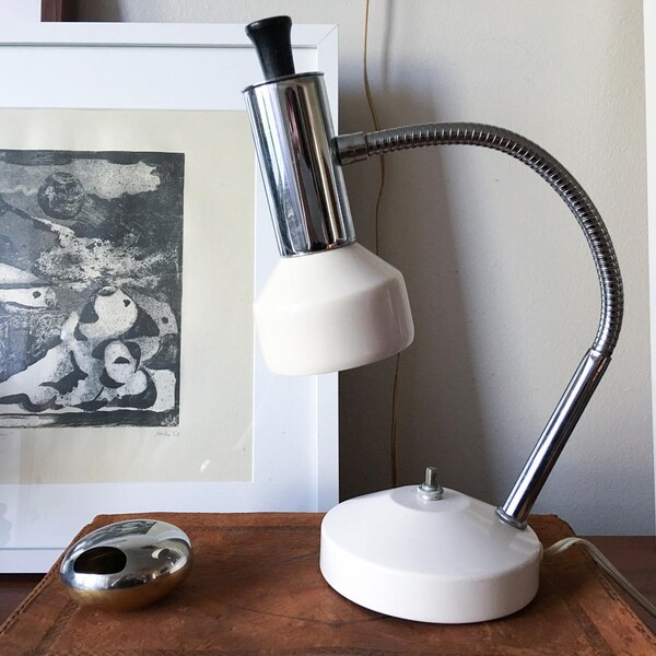 Little Modernist Gooseneck Lamp Vintage Midcentury Stilnovo Sarfatti Arteluce Table Desk