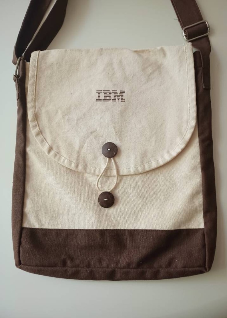 IBM Canvas Messenger Bag Rare New Old Stock image 1