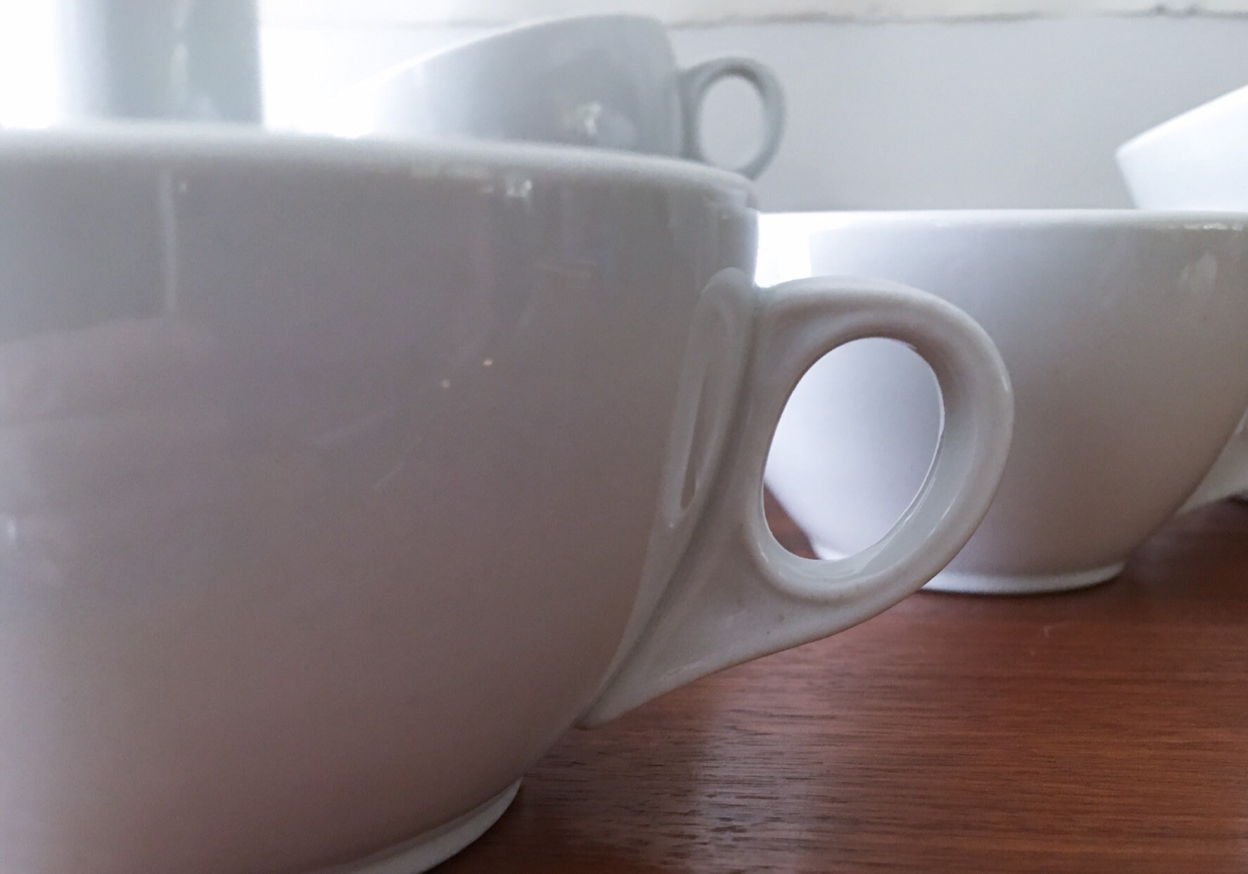 Set of Eight Restaurantware Coffee Cups Made in USA White Etsy