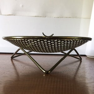 Perforated Metal Atomic Dish Catchall Nº S30 by Richard Galef Ravenware 50s Ashtray image 5