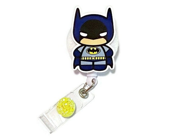 Batman Retractable ID Badge Reel Resin Planar Badge Holder Nurse Badge Pull  Childrens Pediatric Avengers Boy 