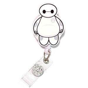 Baymax Retractable ID Badge Reel - Resin Planar Badge Holder - Nurse Badge Pull - Children’s - Pediatric - Avengers