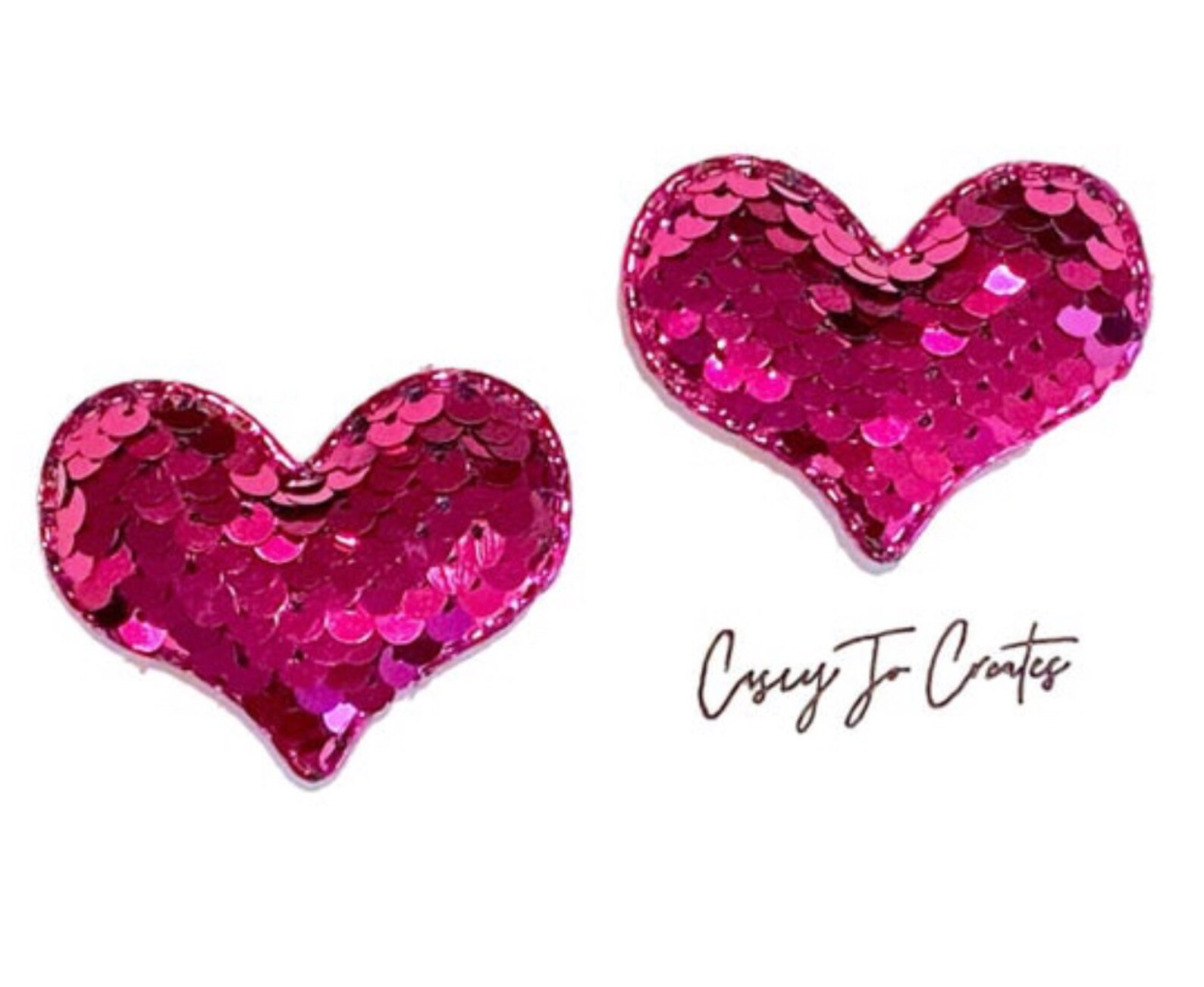 sequin hearts