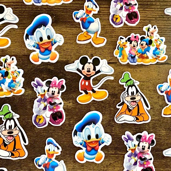 SET OF 2- Mickey Mouse Resin Pieces - Applique - DIY - Scrapbook Embellishment - Headband - Clubhouse - Goofy - Donald Duck - Daisy