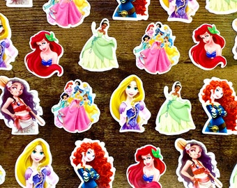 SET OF 2- Disney Princess Planar Resin Pieces - Cinderella Merida Ariel Rapunzel Tiana Mona Snow White Aurora Moana Brave