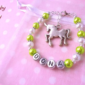 Personalized Unicorn Charm Bracelet - I Love Unicorn, I Am A Unicorn, Unicorn Girl - Girls/Kids/Women - w/ An Elegant Gift Box