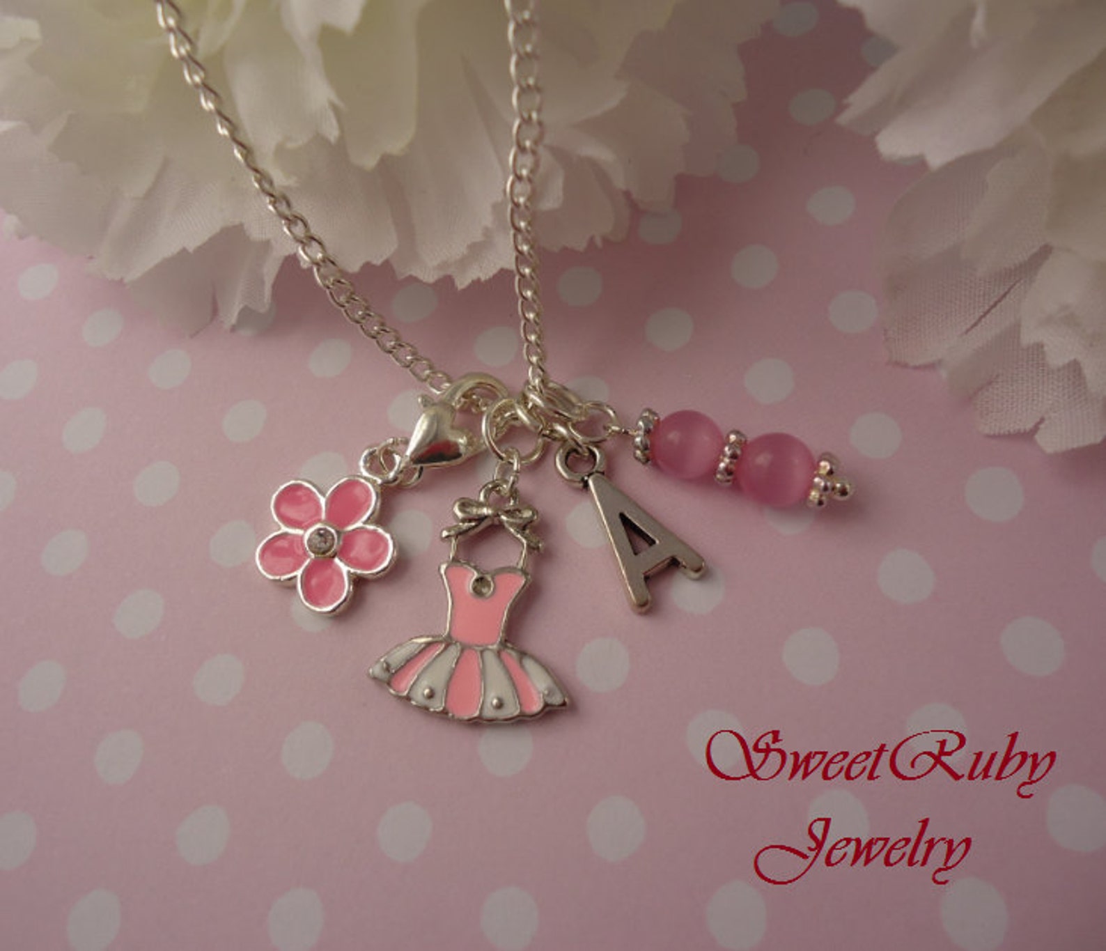 initial dance/ballet dress/tutu chain necklace - birthday/holiday/party - dance performance - girls/kids/teens/ladies/adults initial dance/ballet dress/tutu chain necklace - birthday/holiday/party - dance performance - girls/kids/teens/ladies/adults