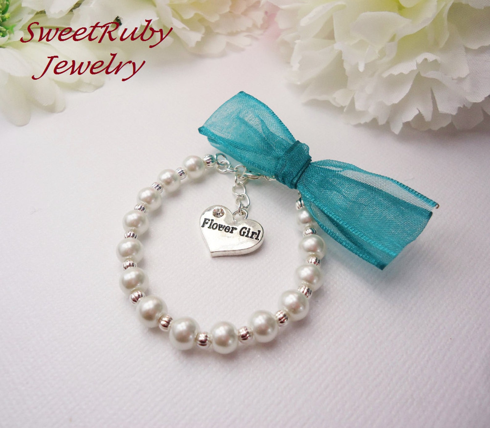 Flower Girl Bracelet Also for Bride & Bridesmaid wedding Etsy